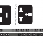 AP-V20U4C19-M16A-LT - 1 PHASE BASIC PDU SERIES 20 x Universal + 4 x C19 / 16A MCCB/ IE-60309 inlet